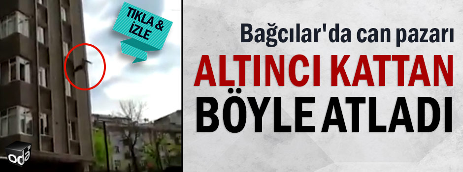 Altıncı kattan böyle atladı