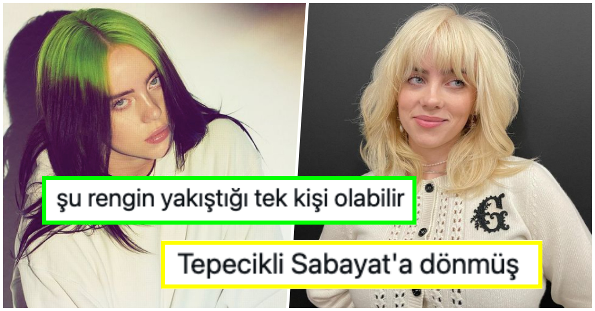 Billie Eilish Kendisiyle Özdeşen Yeşil Saçlarını Bambaşka Bir Renge Boyatarak Hayranlarını Epey Şaşırttı!