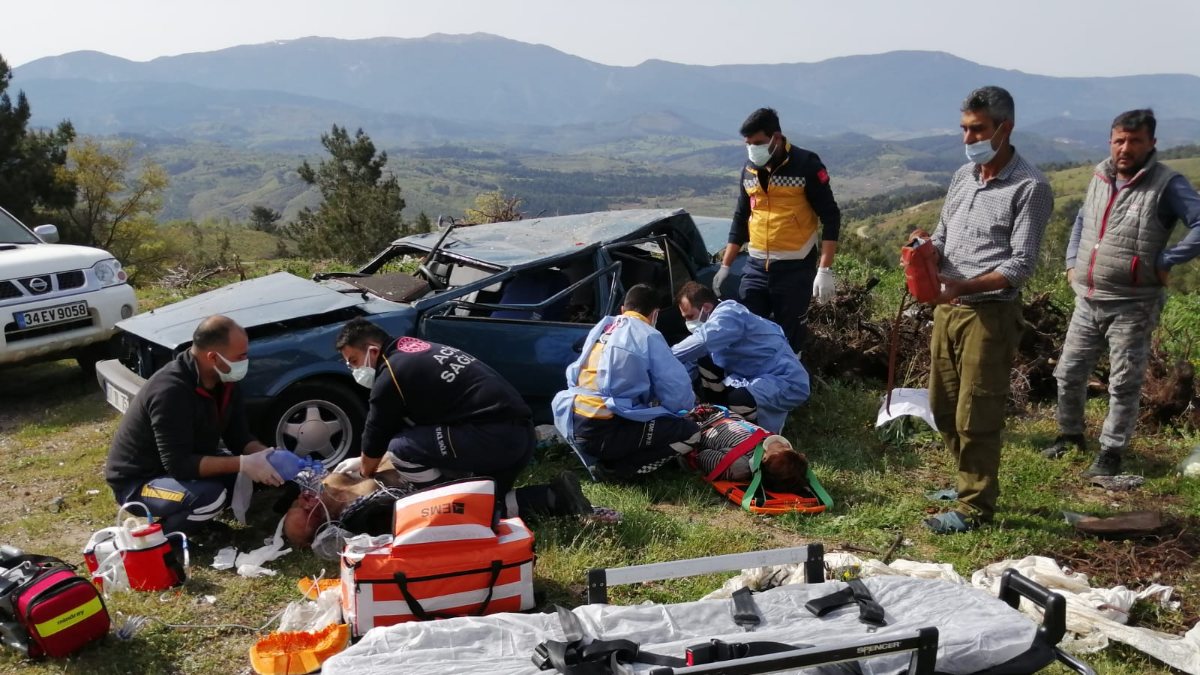 Çanakkale'de takla atan aracın sürücüsü öldü