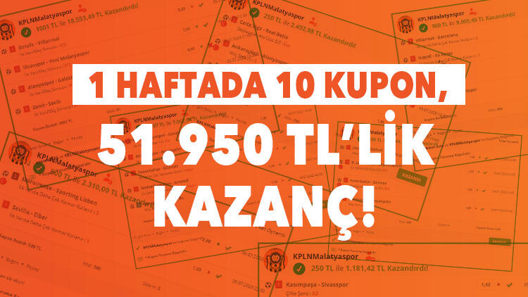 1 haftada 10 iddaa kuponu ile 51.950 TL kazandı! İşte yeni kuponu...