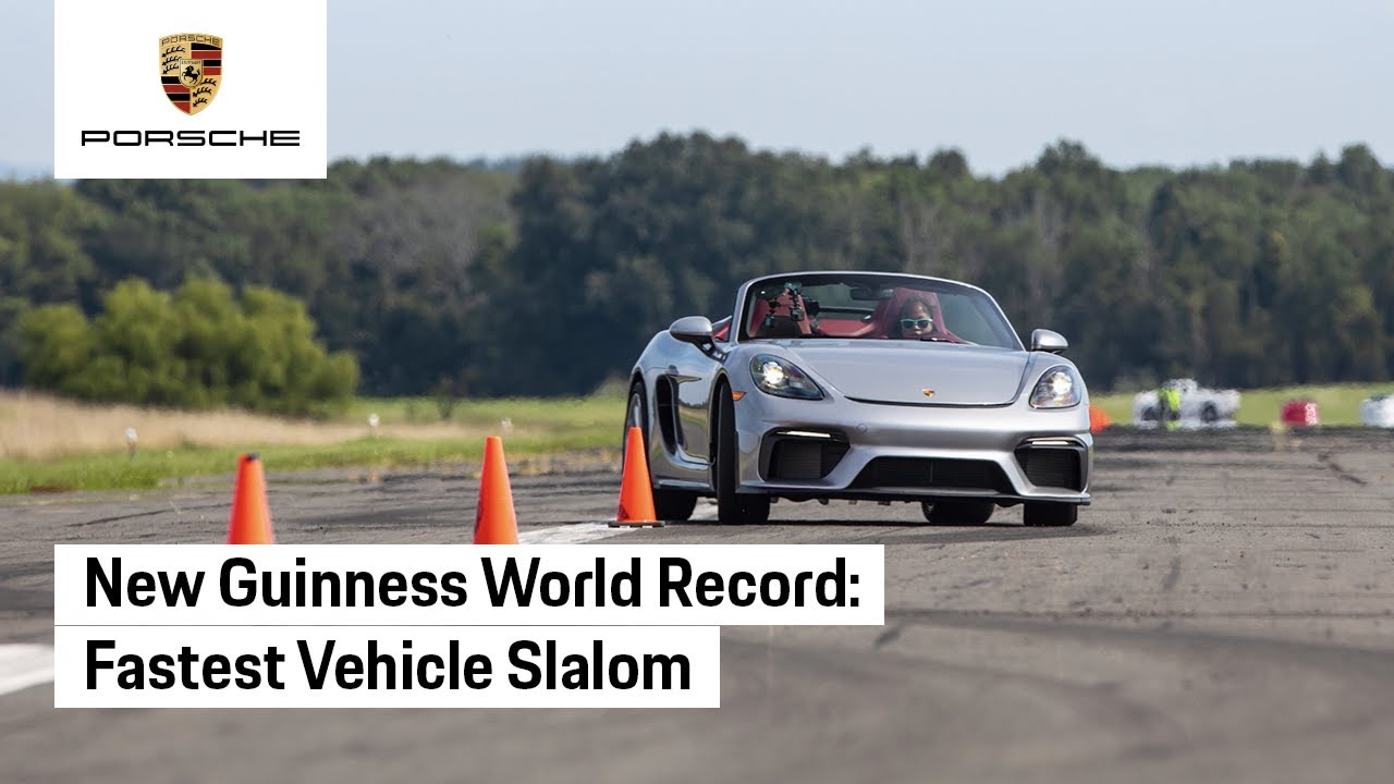 16 Yaşındaki Genç Porsche 718 Spyder ile Dünya Slalom Rekoru Kırdı