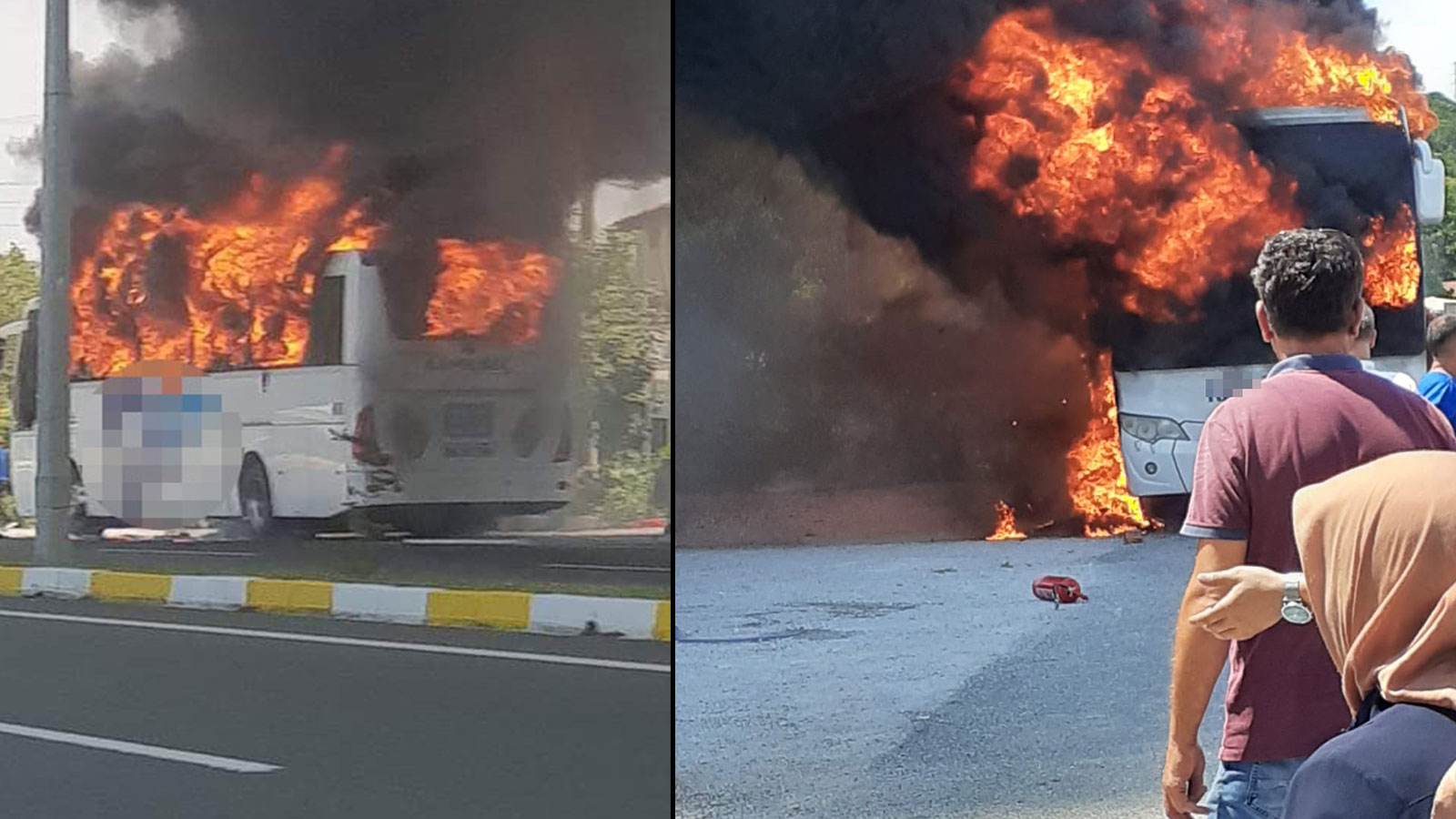 Balıkesir'de seyir halindeki yolcu otobüsünde yangın; 5 kişi yaşamını yitirdi