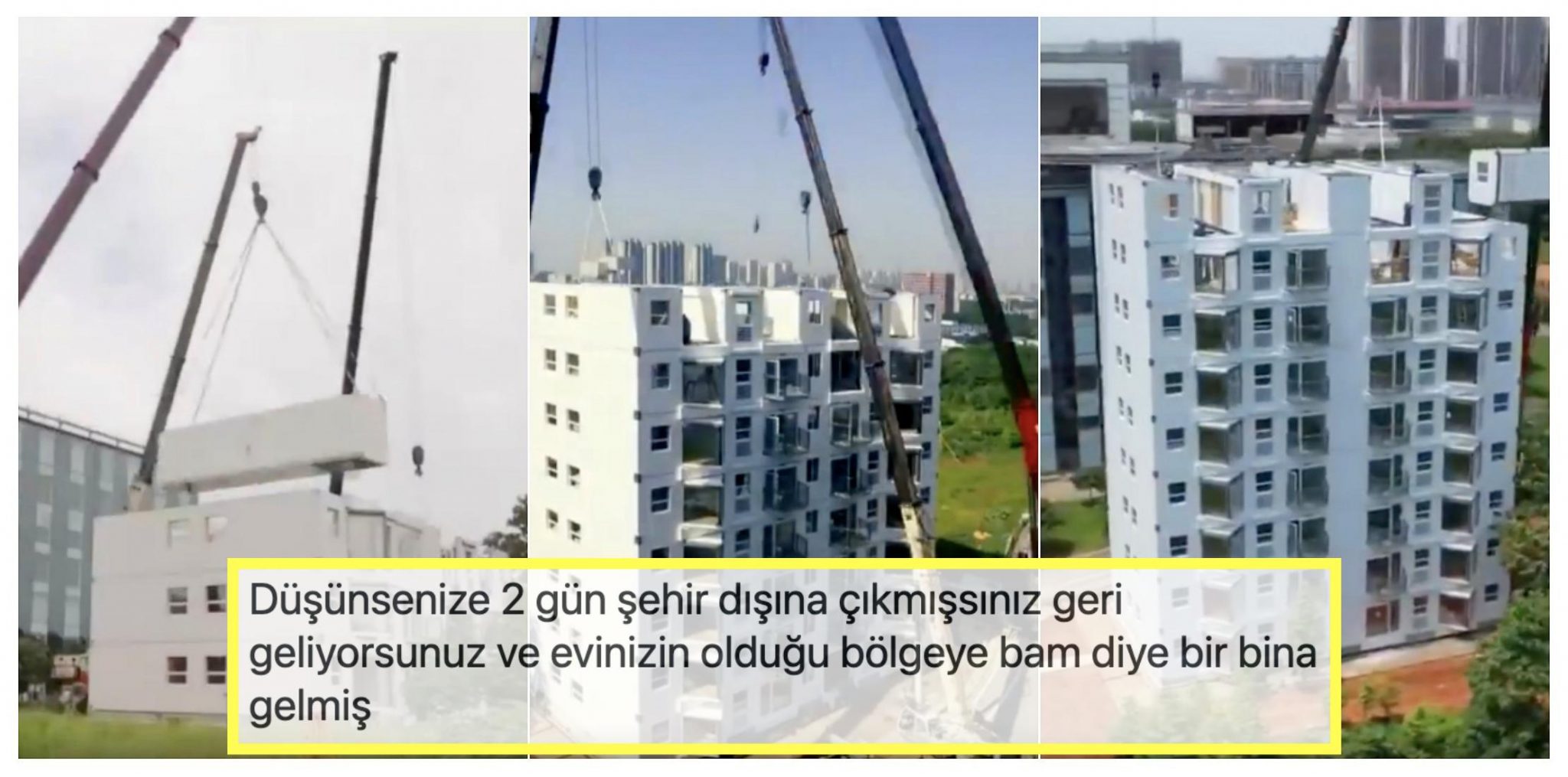 Adamlar İşi Çözmüş! Çinli Bir Şirketin 28 Saatte İnşa Ettiği 10 Katlı Bina