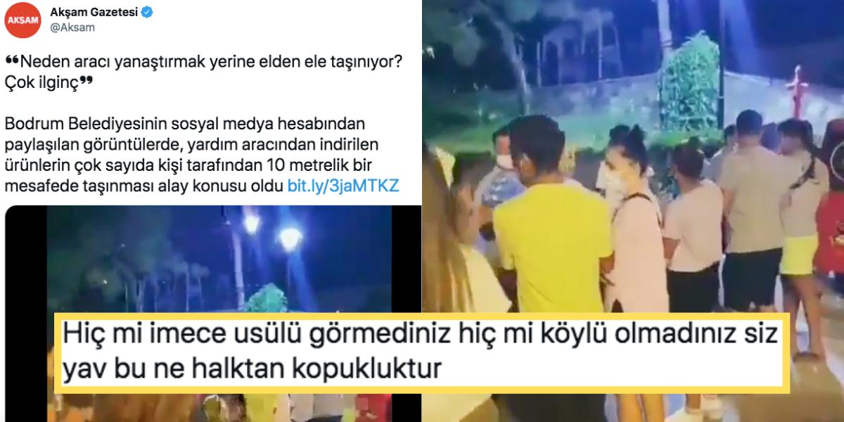 Bodrum'da Su Taşıyan Gönüllü İnsanları Hedef Alan Akşam Gazetesi'nin Tepki Çeken Bomboş Haberi