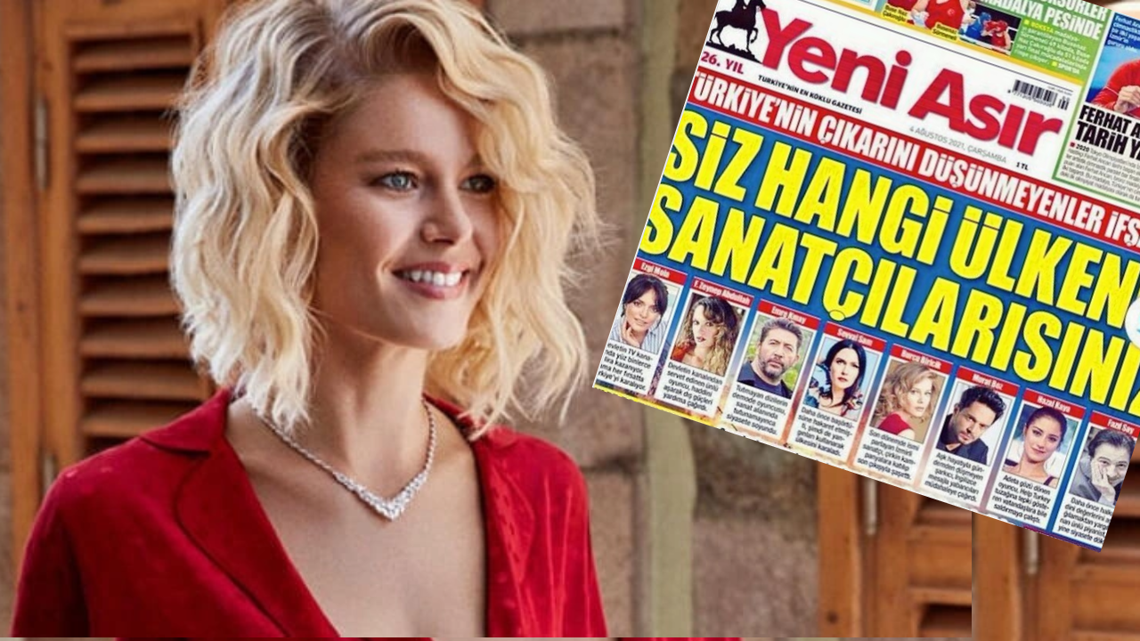 Burcu Biricik'ten sanatkarları gaye gösteren Yeni Asır manşetine reaksiyon: Ben vatanına aşık bir vatandaşım!