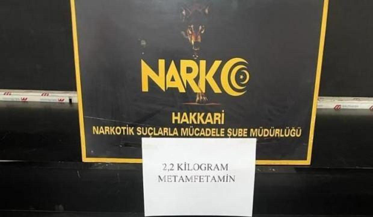 Yüksekova'da 2 kilo 200 gram metamfetamin ele geçirildi