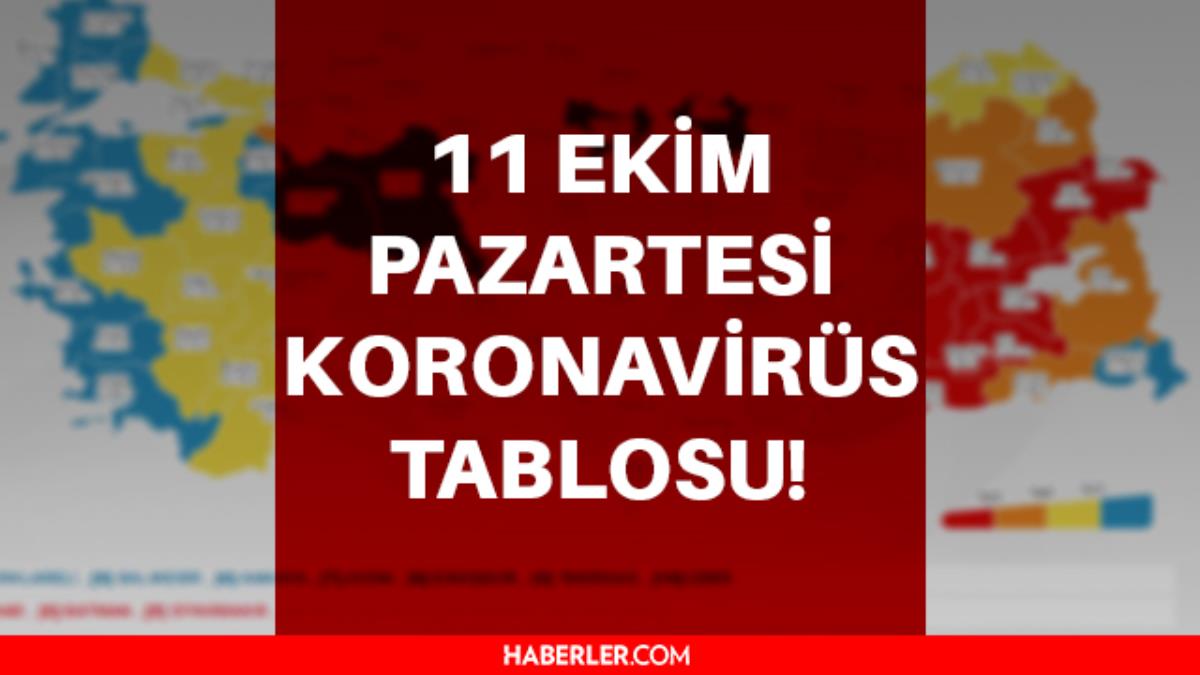 11 Ekim Pazartesi 2021 korona tablosu… SON DAKİKA Bugünkü corona hadise sayısı açıklandı! 11 Ekim koronavirüsten kaç kişi öldü?