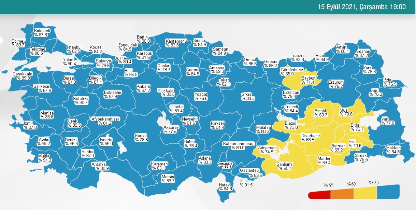 16 Eylül Perşembe 2021 korona tablosu… Bugünkü corona hadise sayısı açıklandı mı? 16 Eylül koronavirüsten kaç kişi öldü?