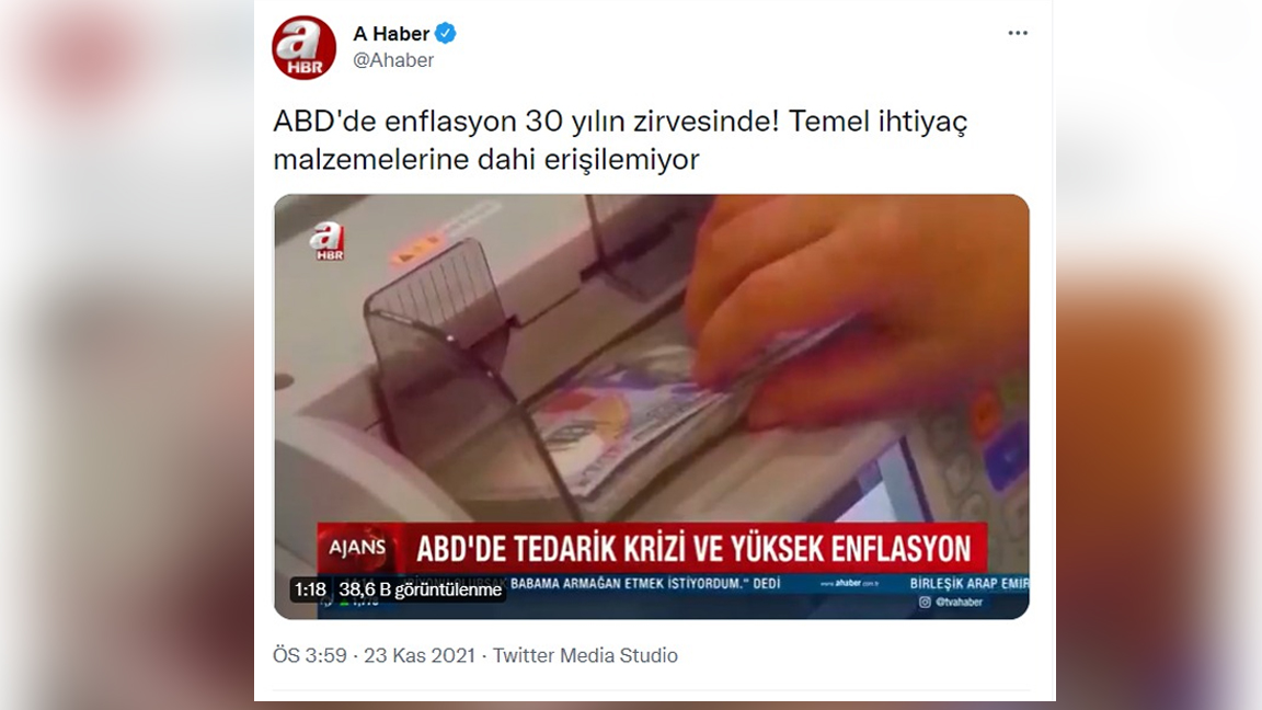 A Haber: ABD'de enflasyon 30 yılın tepesinde; temel muhtaçlık materyallerine dahi erişilemiyor