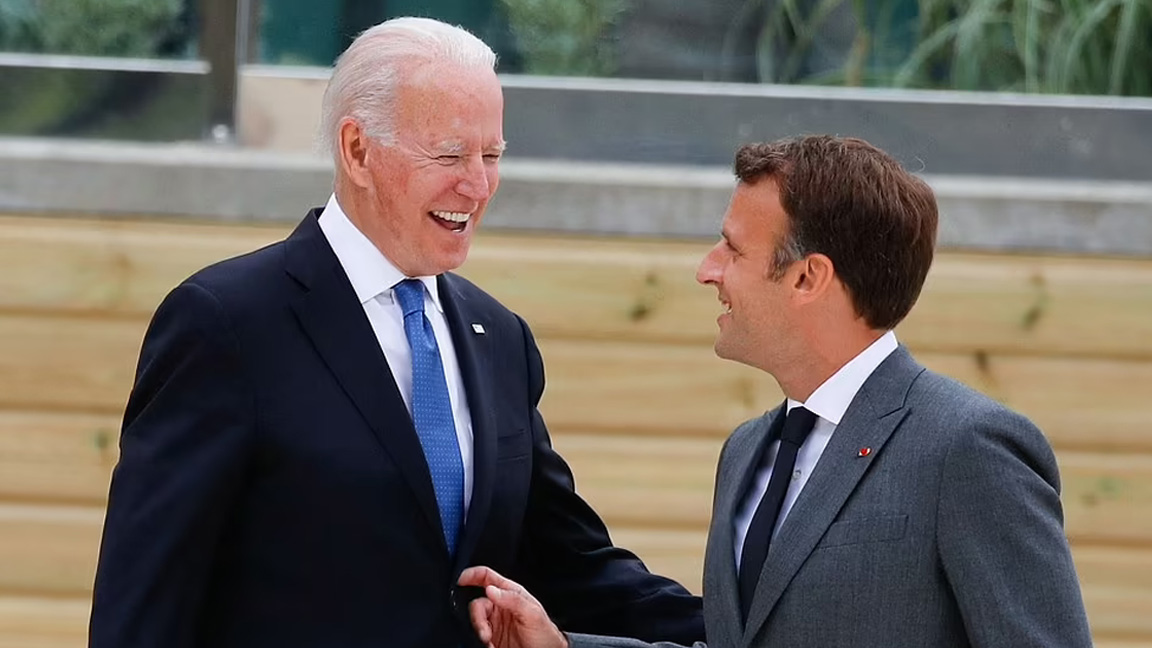 ABD Lideri Biden, Fransa Cumhurbaşkanı Macron ile görüştü