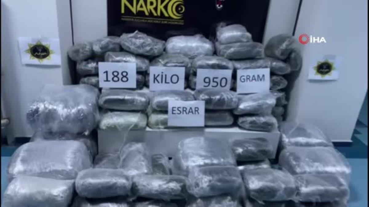 Adana'da 188 kilogram esrar ele geçirildi