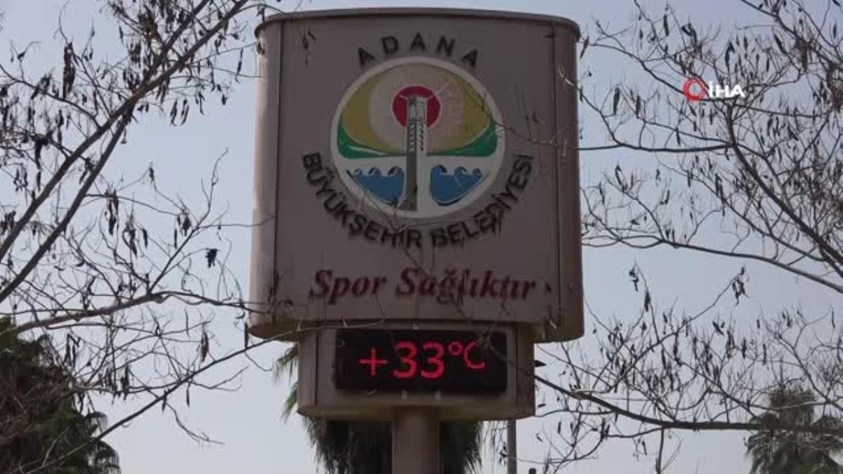 Adana'da sıcaklık 33 dereceye ulaştı, parklar doldu