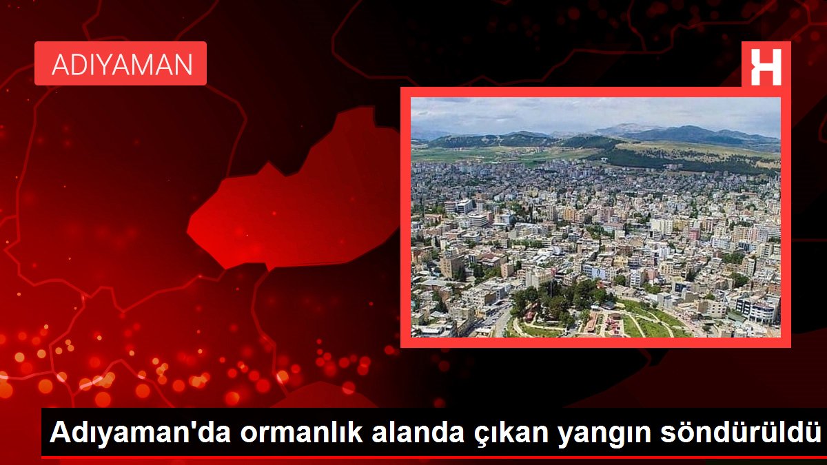 Adıyaman'da ormanlık alanda çıkan yangın söndürüldü