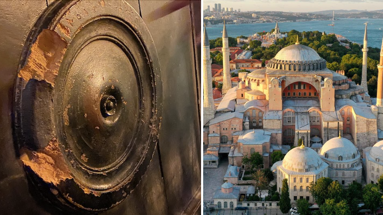 Ayasofya'nın tarihi İmparatorluk Kapısı'na ziyan verildi