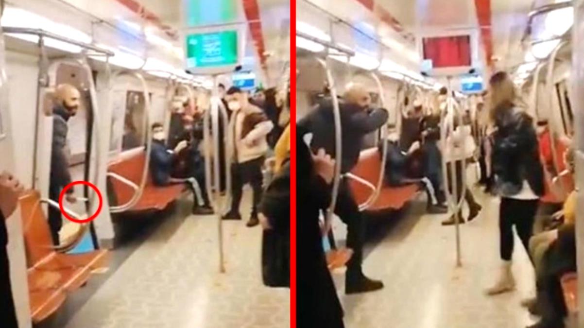 Bıçak çekip terör estirmişti! Metroda bayana saldıran şahıs mahkemede kedi kesildi