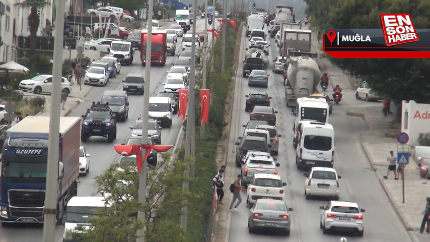 Bodrum’da bayram trafiği başladı