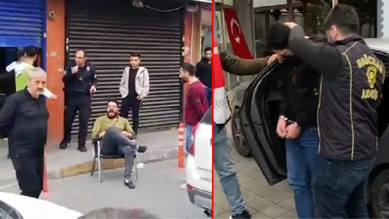 Dükkanın önüne sandalye koyup "Erkek olan gelsin" diyerek mahalleliyi tehdit eden Suriyeli gözaltına alındı