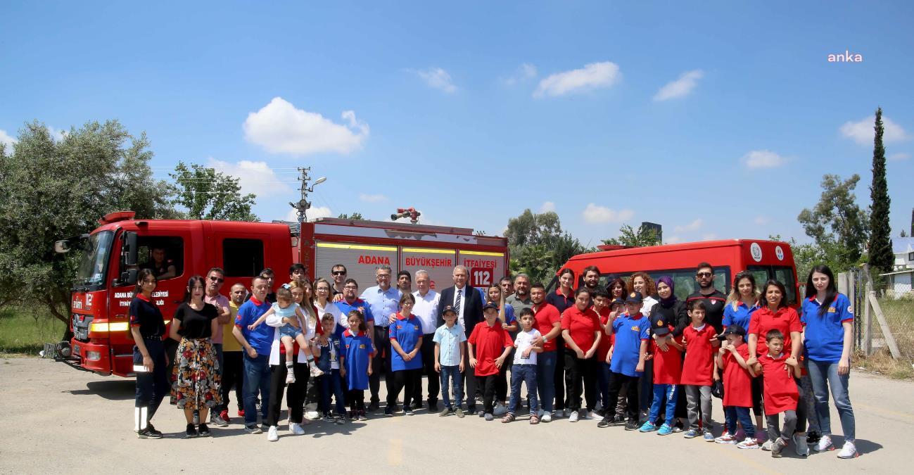 Adana'da Özel İhtiyaçlı Çocuklara Yangın Söndürme Eğitimi