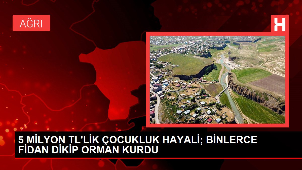 5 MİLYON TL'LİK ÇOCUKLUK HAYALİ; BİNLERCE FİDAN DİKİP ORMAN KURDU