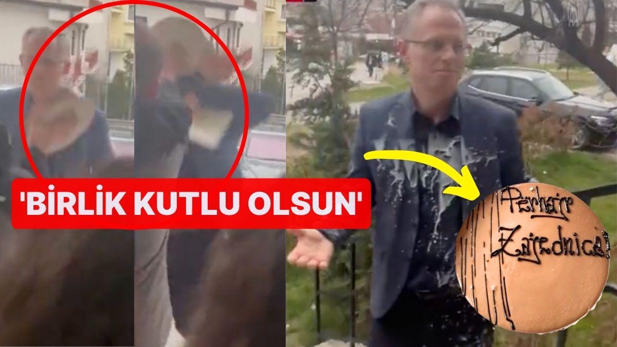 Başbakan Yardımcısına Pasta ve 'Milkshake'li Atak: 'Birlik Kutlu Olsun'