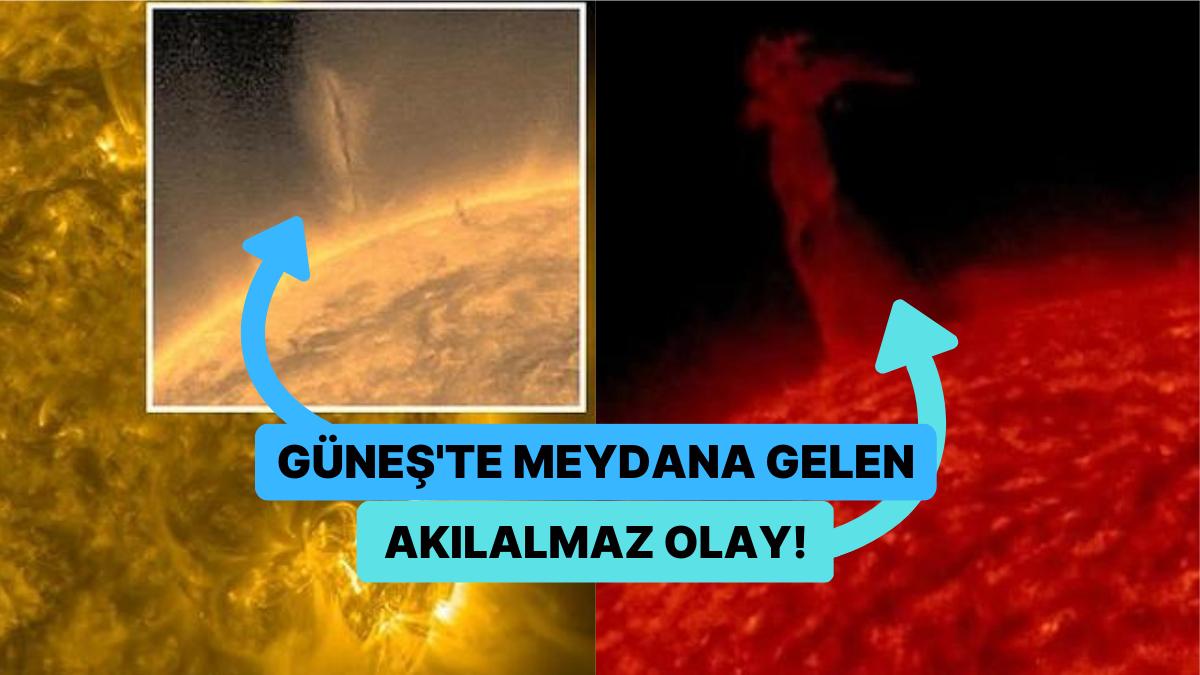 Cehenneme Şahit Olduk! Güneş'in Yüzeyinde 14 Dünya Büyüklüğünde Devasa Bir Hortum Meydana Geldi