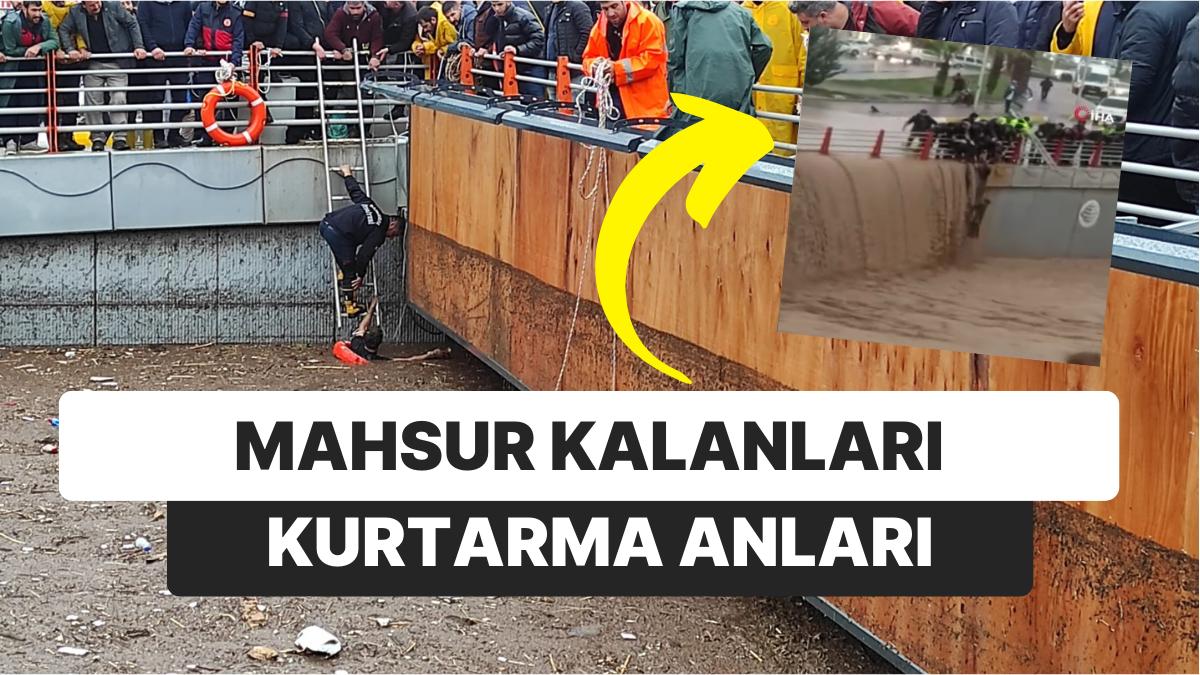 Kurtulan İtfaiyeciler Selden Kaybolanları Aramaya Başladı! Mahsur Kalanları Kurtarma Anları