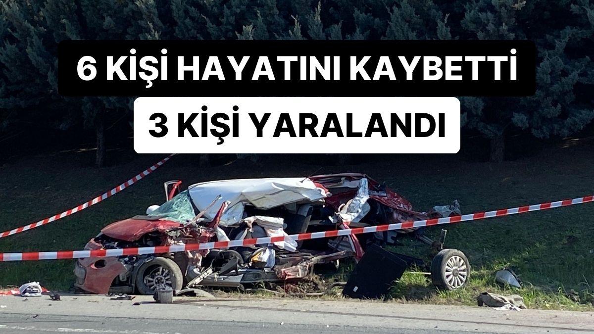 TEM Otoyolu'nda Karşı Şeride Geçen Hafriyat Kamyonu 2 Arabaya Çarptı : 6 Meyyit, 3 Yaralı