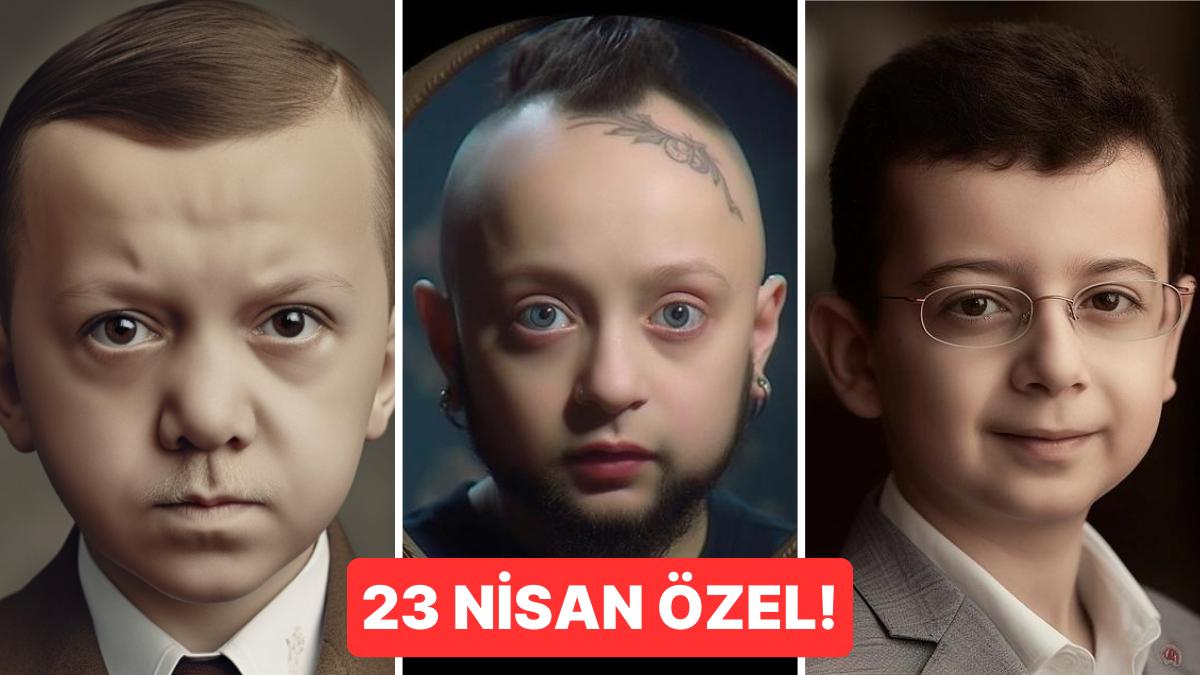 23 Nisan Özel: Yapay Zeka, Siyasalların ve Ünlü İsimlerin Çocukluk Hallerini Çizdi!