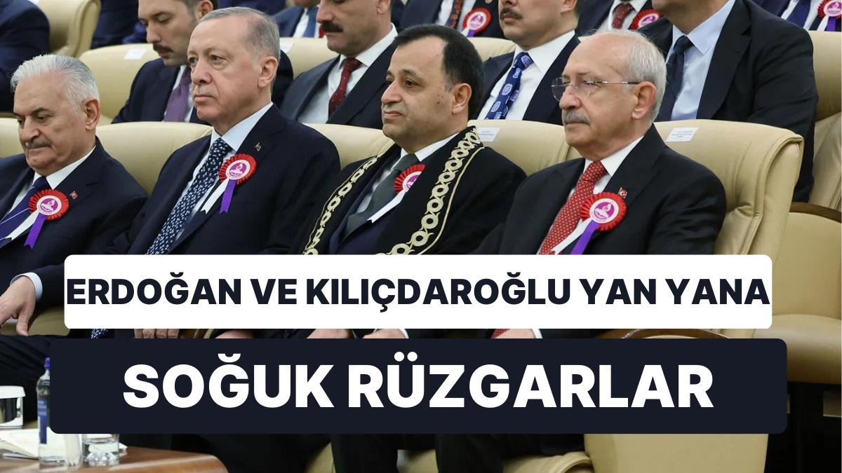 AYM Töreni'nde 'Soğuk Rüzgarlar': Cumhurbaşkanı Erdoğan, Kılıçdaroğlu ile Tokalaşmadı