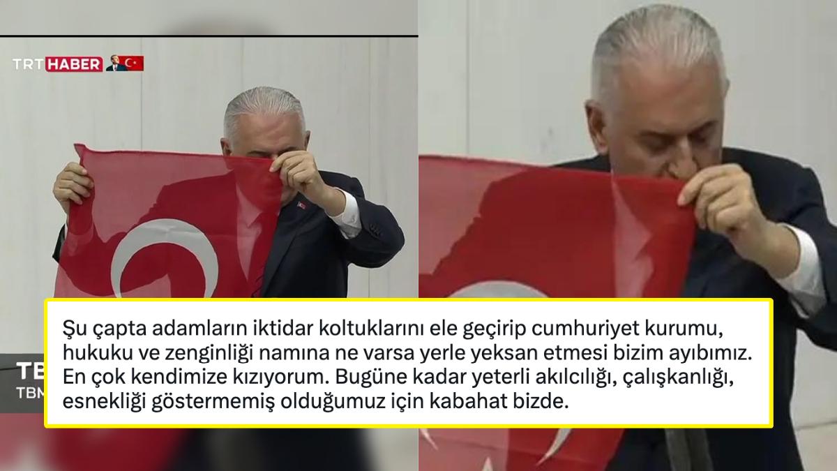 'En Azından Bayrak Yanlış Değil': İstiklal Marşı'nı Kağıttan Okuyan Binali Yıldırım'a Reaksiyon Yağdı!