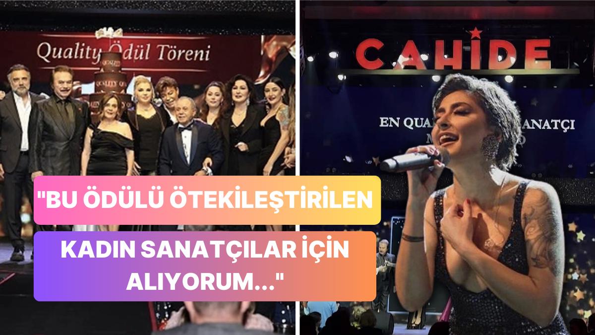 "En Quality Bayan Sanatçı" Mükafatına Layık Görülen Melek Mosso'nun Konuşması Gündem Oldu