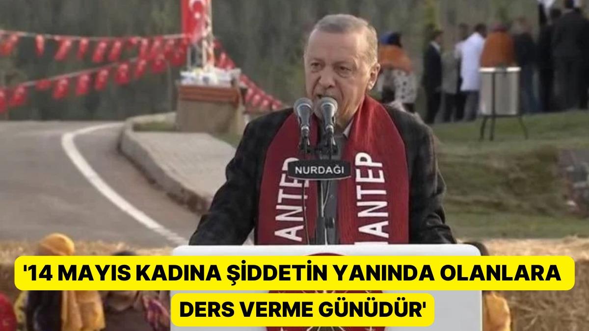 Erdoğan, Ezkaza Kılıçdaroğlu'na Oy İstedi: '14 Mayıs Bayana Şiddetin Yanında Olanlara Ders Verme Günüdür'