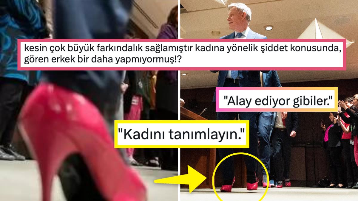 Kanada'daki Erkek Milletvekilleri Bayana Yönelik Şiddete Dikkat Çekmek İçin Pembe Topuklu Ayakkabı Giydi!