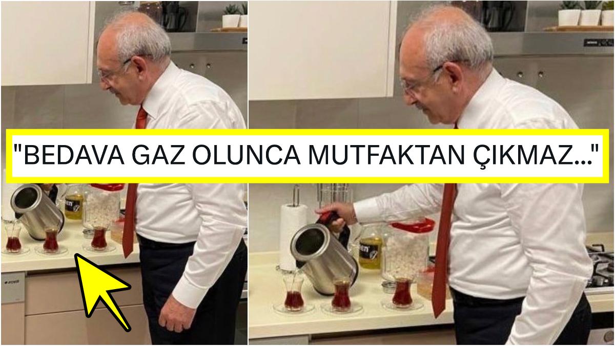 Kemal Kılıçdaroğlu'nun Mutfakta Çay Doldurmasını Aklınca Amaç Göstermeye Çalışan Bireye Tokat Karşılıklar Yağdı