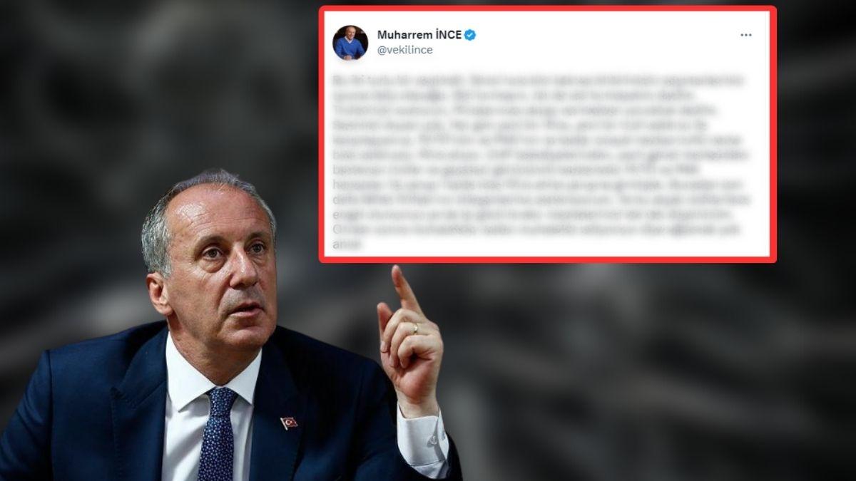 Muharrem İnce'den Millet İttifakı'na 'Son Çağrı': "İşi Gücü Bırakır Maskelerinizi Tek Tek Düşürürüm"