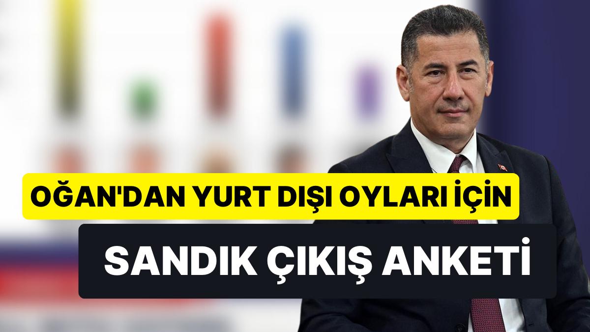 Sinan Oğan, Yurt Dışı Oyları İçin Sandık Çıkış Anketi Paylaştı: "Başa Baş Güreşiyoruz"