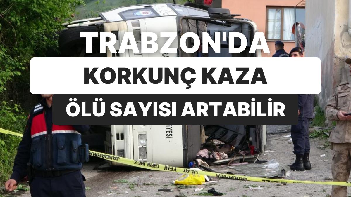 Trabzon’da Belediye Otobüsü Şarampole Devrildi: 4 Meyyit, 21 Yaralı