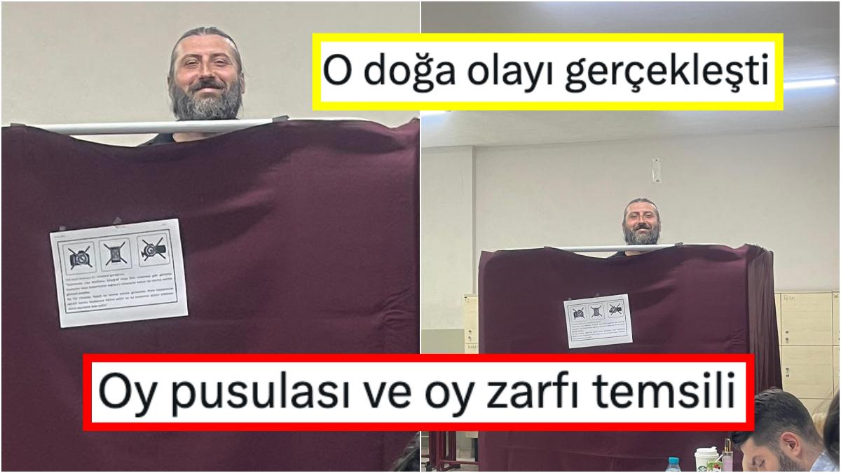 Uzunluğu 2 Metre Olan Mesut Süre’nin Seçim Kabinindeki Fotoğrafına Güldüren Yansılar Gecikmedi