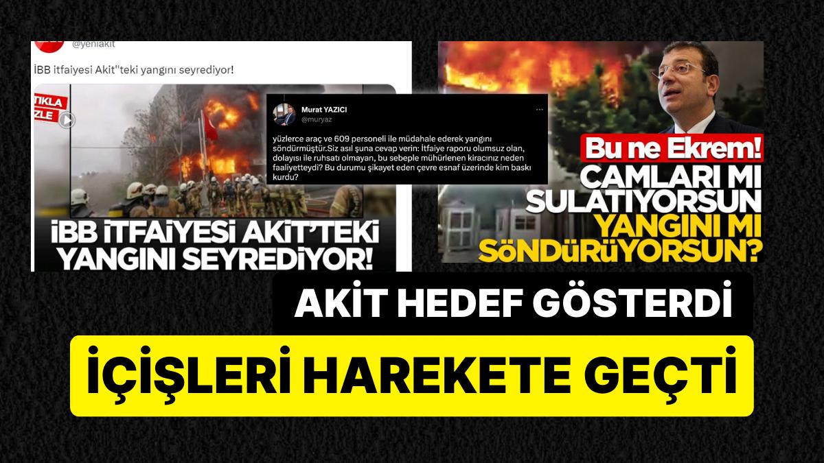 Yeni Akit Yangını Sonrası İBB'ye Müfettiş Gidiyor