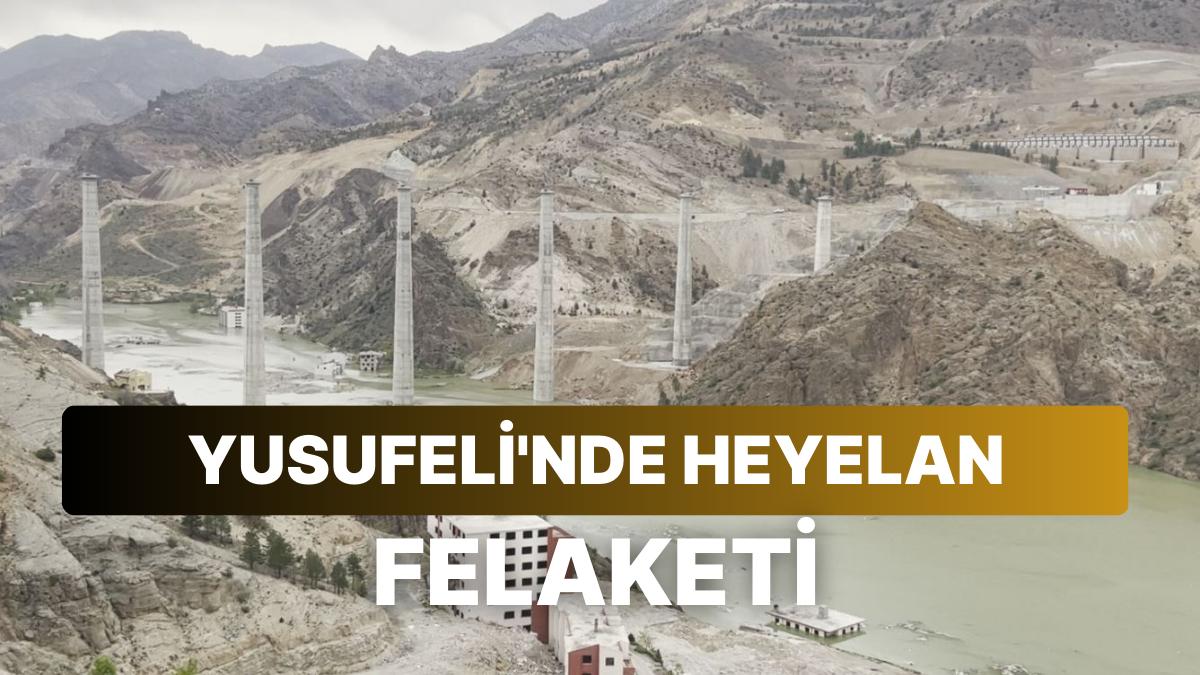 Yusufeli'nde İmali Devam Eden Viyadüğün Yakınında Heyelan Meydana Geldi!