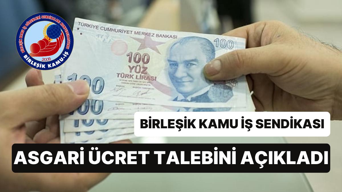 Birleşik Kamu İş, Minimum Fiyat Talebini Açıkladı