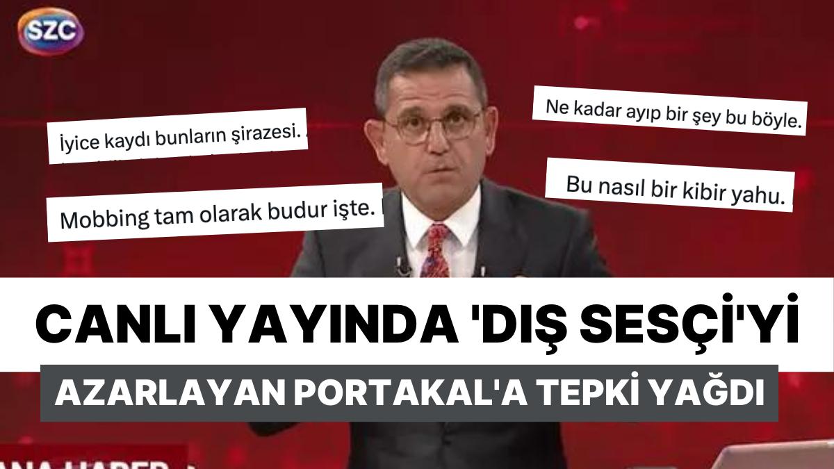 Canlı Yayında Dış Sesçi'yi Azarlayan Fatih Portakal'a Toplumsal Medyada Reaksiyon Yağdı