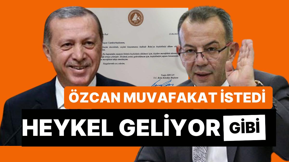 CHP'li Tanju Özcan, Heykelini Dikmek İçin Cumhurbaşkanı Erdoğan’dan Muvafakat İstedi