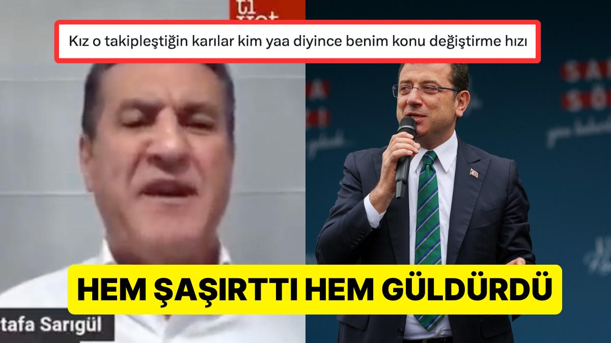 Ekrem İmamoğlu Sorusunu Jet Süratiyle Geçiştiren Mustafa Sarıgül Bir Kullanıcıya Karşılık Verdi