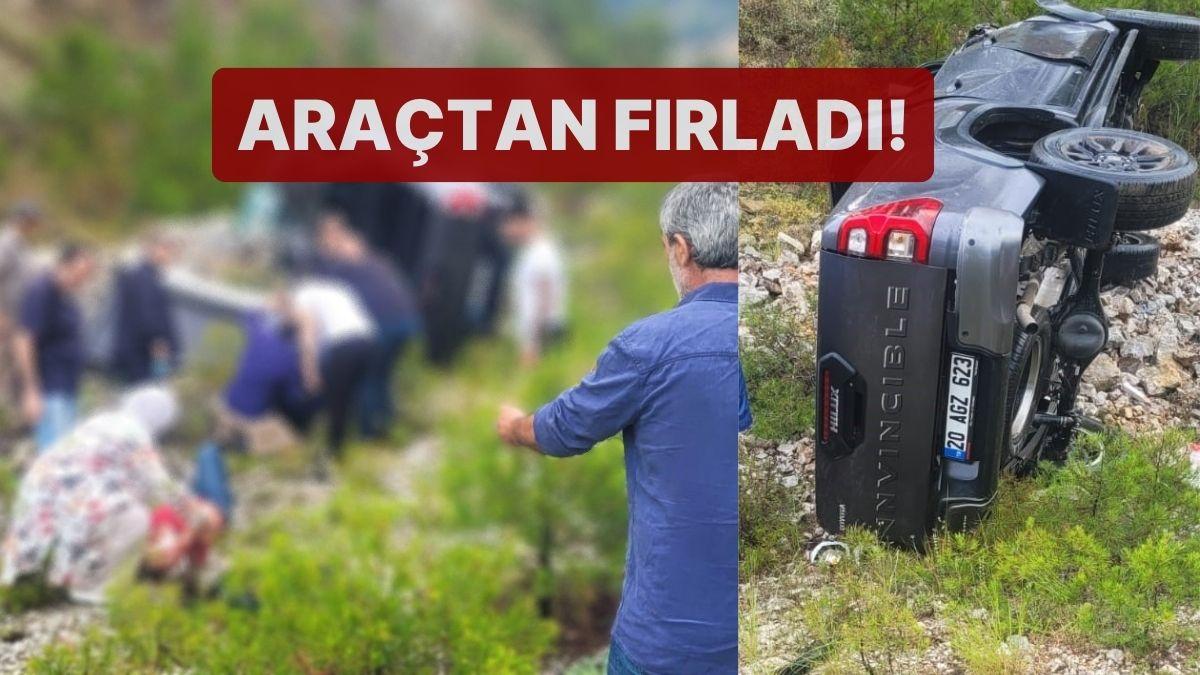 Eski Bakanın da İçinde Bulunduğu Araç Şarampole Uçtu!