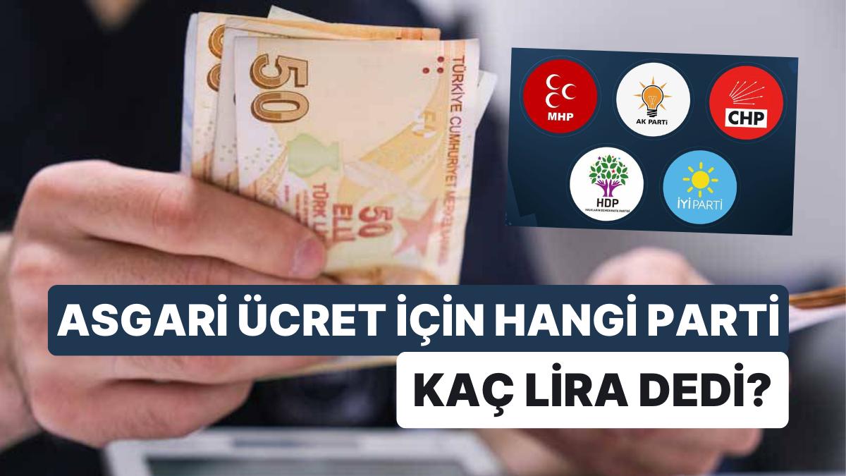 Hangi Siyasi Parti Ne Kadar Minimum Fiyat İstedi?