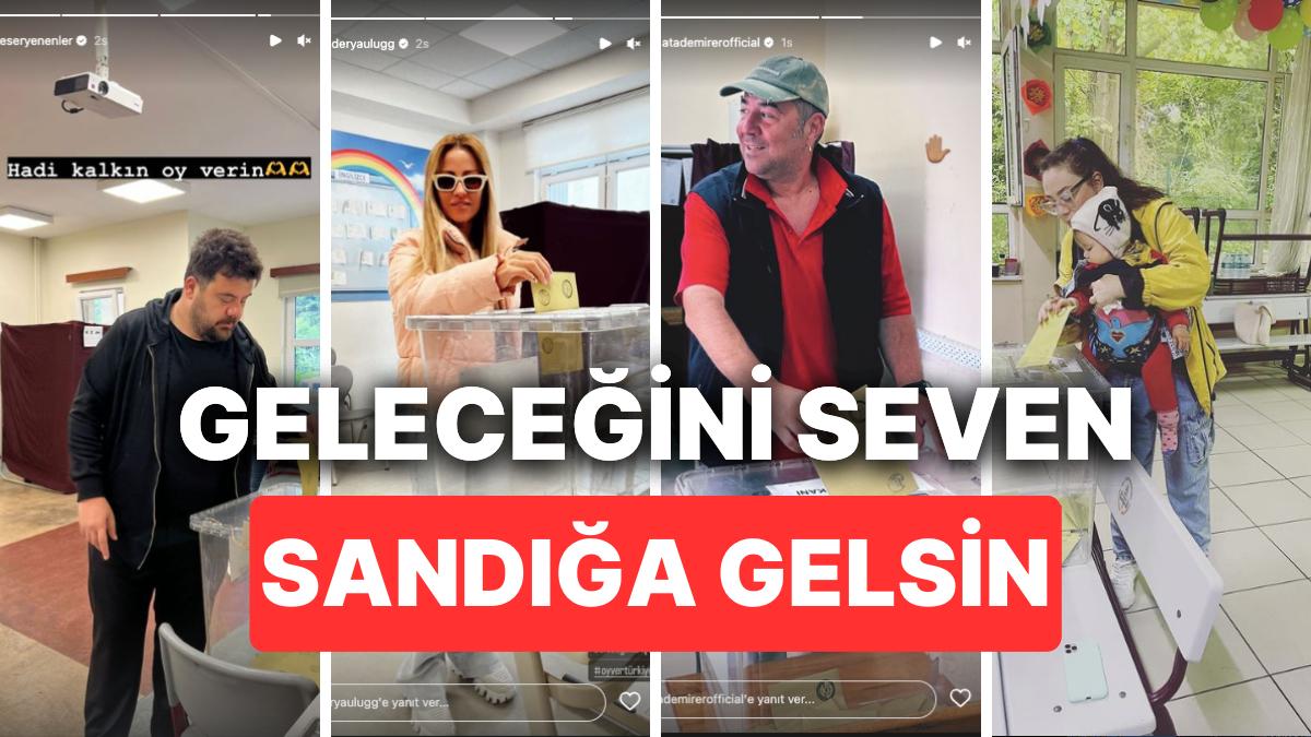 İkinci Cinste Tekrar Sandık Başındalar: Herkesi Oy Vermeye Çağıran Ünlülerin Sandık Paylaşımları