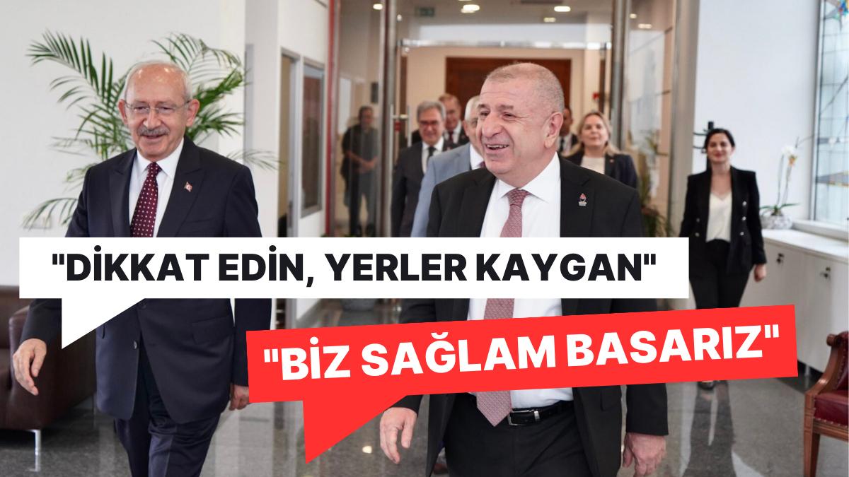 Kılıçdaroğlu ile Özdağ Seçim Sonrası Birinci Kere Yan Yana: Özdağ'a Girişte "Yerler Kaygan" Uyarısı