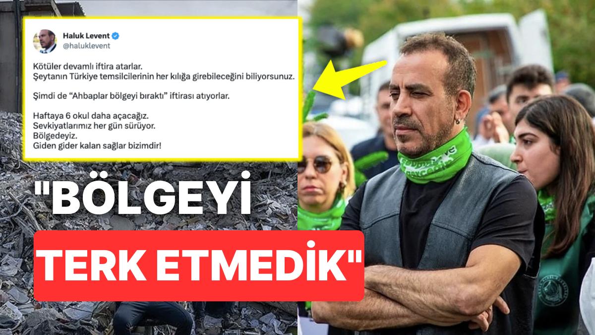 Sarsıntı Bölgelerini Gündemden Fikir Terk Ettiği Sav Edilen Haluk Levent'ten Sert Karşılık