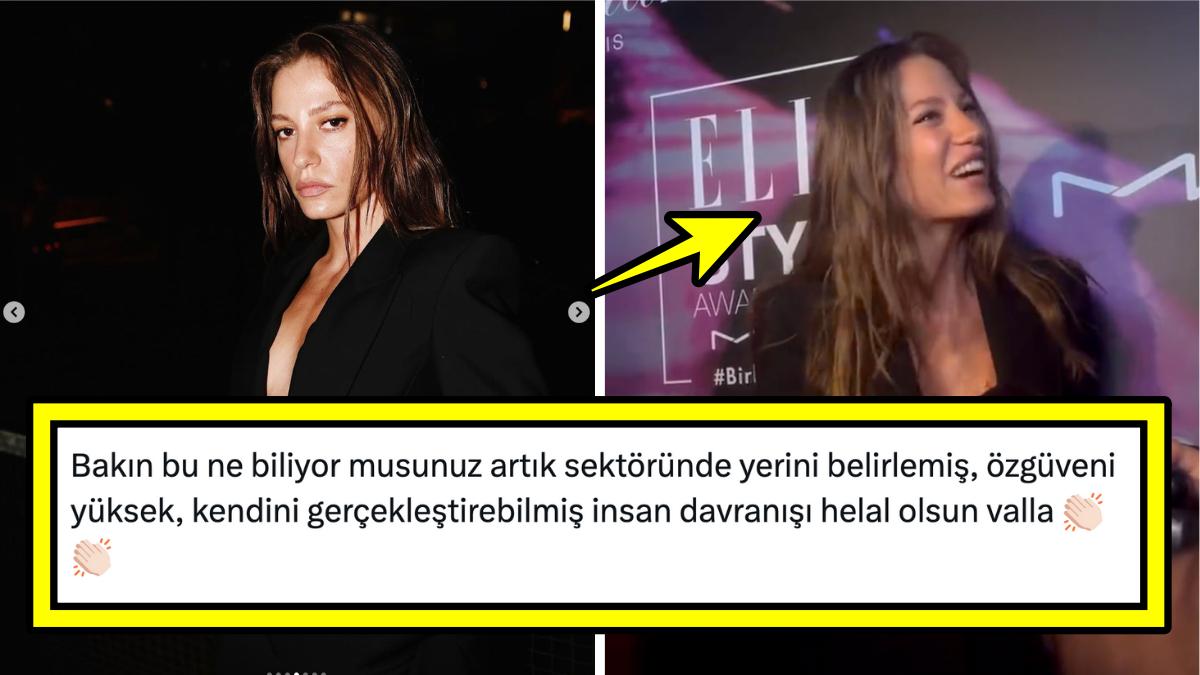 Serenay Sarıkaya, Ay Üretim Gecesi'nde Atıştığı Muhabirin Gönlünü Aldı!